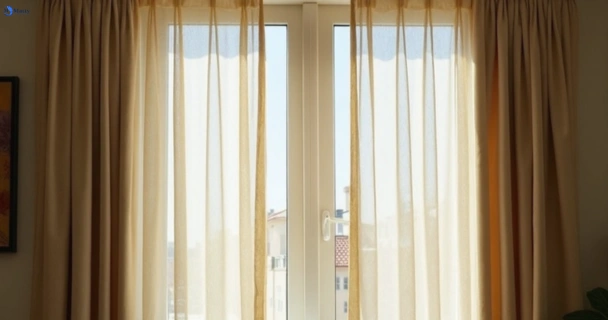Dull dusty drapes in manly-west before professional cleaning